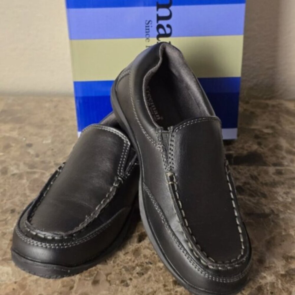 Boys' Freeman Little Kid Black Loafers Dress Shoes Party School Shoes Size 1